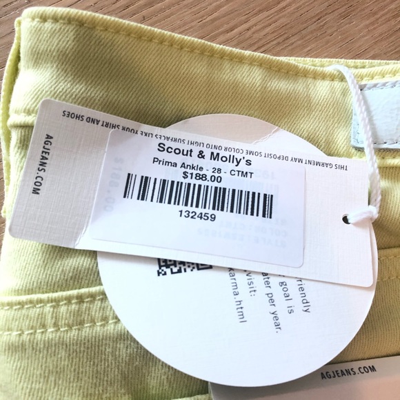 NWT AG Jeans Prima Ankle Citrus Jeans - Picture 9 of 14